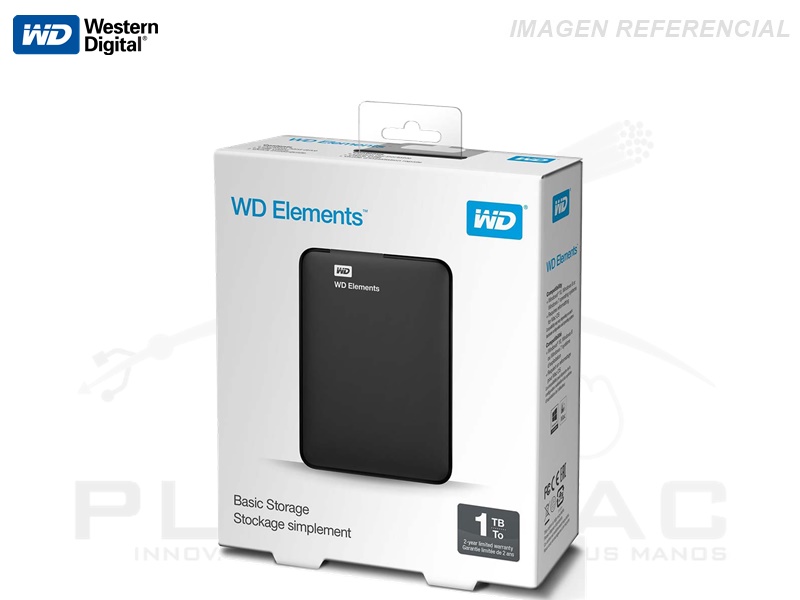 DISCO DURO EXTERNO WESTER DIGITAL 2.5 1TB USB 3.0 - P/N: WDBUZG0010BBK-0B