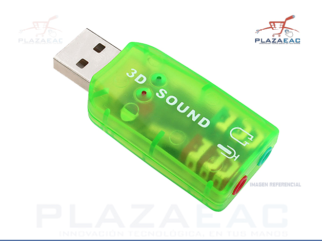 ADAPTADOR USB A AUDIO 5.1 3D SOUND  EN-40004