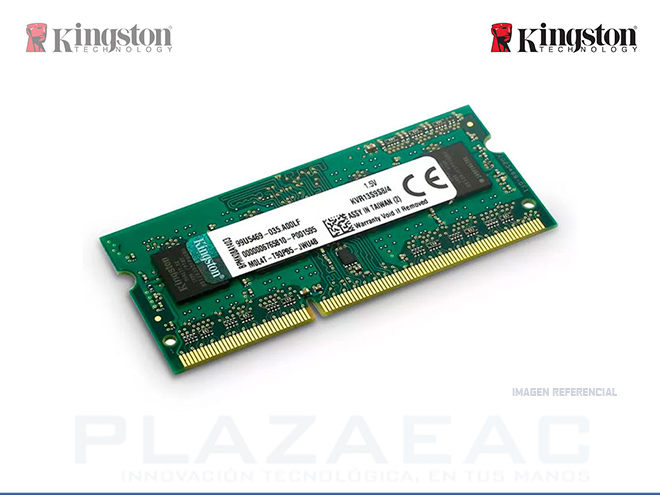 MEMORIA RAM SODIMM KINGSTON, DDR3 1333MHZ, 4GB, PC3-10600 - P/N: KVR13S9S8/4