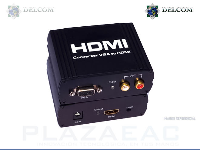 CONVERTIDOR DE VGA +R/L TO HDMI DELCOM
