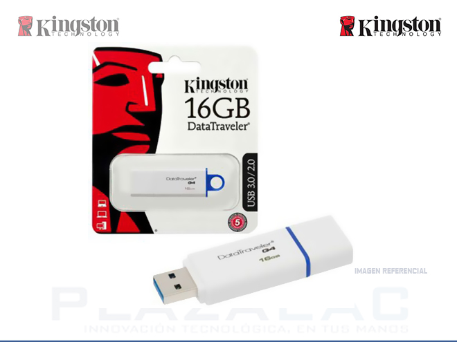 MEMORIA USB DE 16 GB, BLUE KINGSTON - P/N:  DTIG4/16GB
