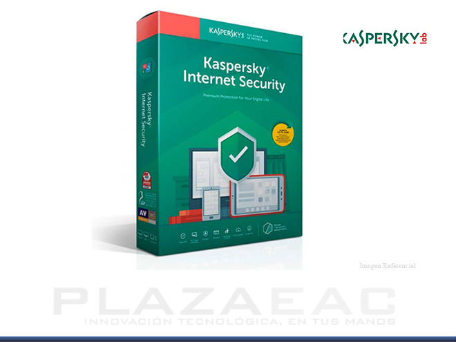ANTIVIRUS KASPERSKY INTERNET SECURITY PARA 1 PC, LICENCIA 18 MESES - P/N: 7708927357605