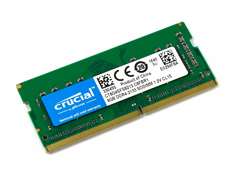 MEMORIA RAM SODIMM CRUCIAL DDR4 2133MHZ 8GB  1.2V -  P/N: CT8G4SFS8213
