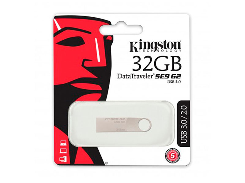 MEMORIA USB 32GB KINGSTON USB 2.0/3.0/3.1 METALICO  - P/N:DTSE9G2/32GB