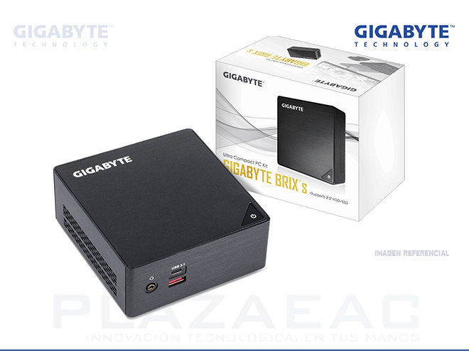 MINI BAREBONE GIGABYTE BRIX,INTEL CORE I7-7500U 2.70GHZ, DDR4,USB 3.1 - P/N: GB-BKI7HA-7500