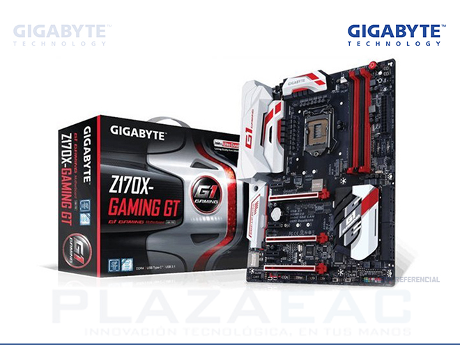 PLACA GIGABYTE GA-Z170X-GAMING GT, DDR4, 3866MHZ(MAX), LGA1151, 64GB, GEN 6TA Y 7MA, USB 3.1 - P/N: GA-Z170X-GAMING GT