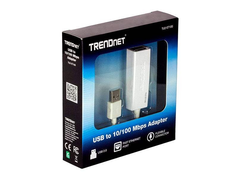 ADAPTADOR TRENDNET USB 2.0 A RED FAST ETHERNET 10/100MBPS - P/N: TU2-ET100