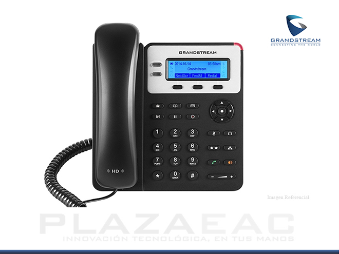 TELÉFONO IP GRANDSTREAM GXP1625, 2 LÍNEAS, LCD 132 X 48, RJ-45 POE, AUDIO HD - P/N: GXP1625