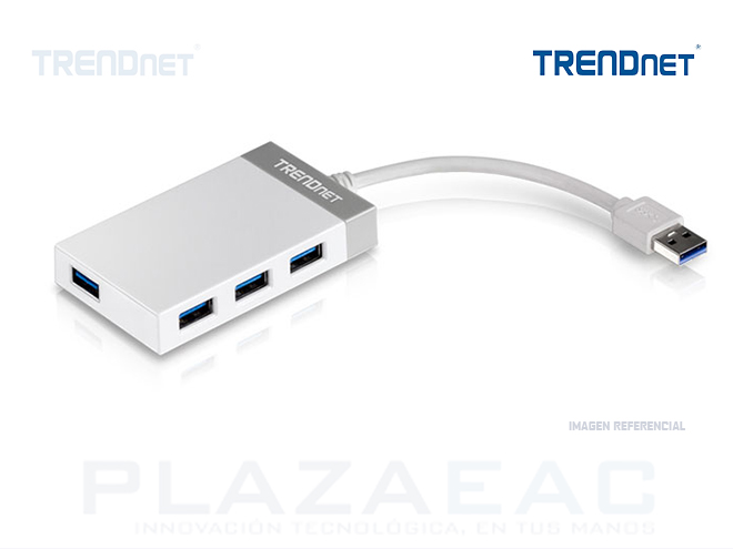 ADAPTADOR HUB USB TRENDNET 4-PORT USB 3.0 -A - P/N:TU3-H4E