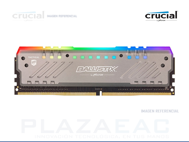 MEMORIA RAM CRUCIAL BALLISTIX TACTICAL UDIMM 8GB DDR4 3000MHZ CL16 P/N: BLT8G4D30BET4K