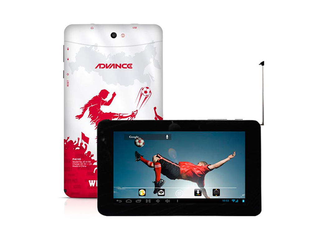 TABLET ADVANCE PRIME PR6145, 7", 1.3 GHZ QUAD-CORE, ANDROID 4.4, 3G, DUAL SIM, 8GB, 1GB, DTV - P/N: AT-A199