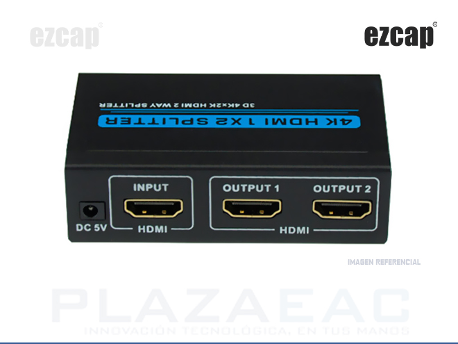 SPLITTER HDMI 2-PORT V.1.4 ALTA VELOCIDAD FULL HD 1080P - P/N: EZCAP81022