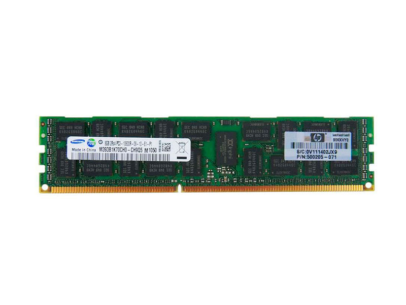 MEMORIA RAM HP 8GB (1X8GB) PC3-10600R DDR3 1333MHZ RDIMM  -  P/N: 500662-B21