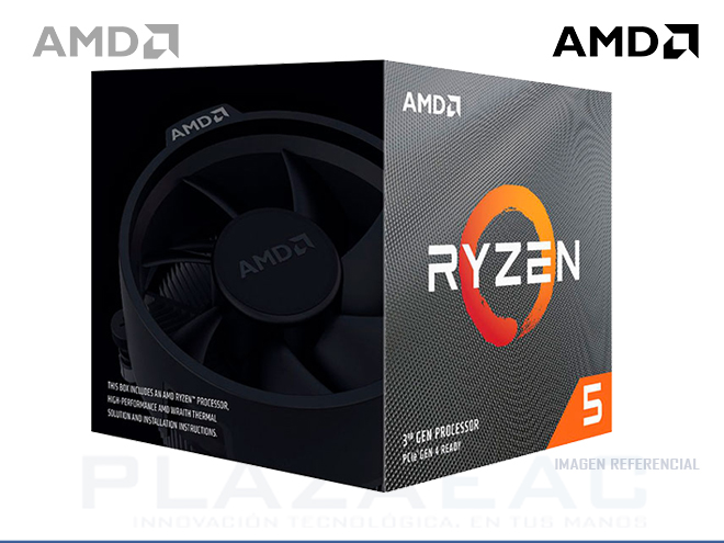 PROCESADOR AMD RYZEN 5 3600, 3.6GHZ-4.2GHZ, 32MB L3, 6 NUCLEOS, 12 HILOS, AM4, 7NM, 65W. - P/N: 100-100000031BOX
