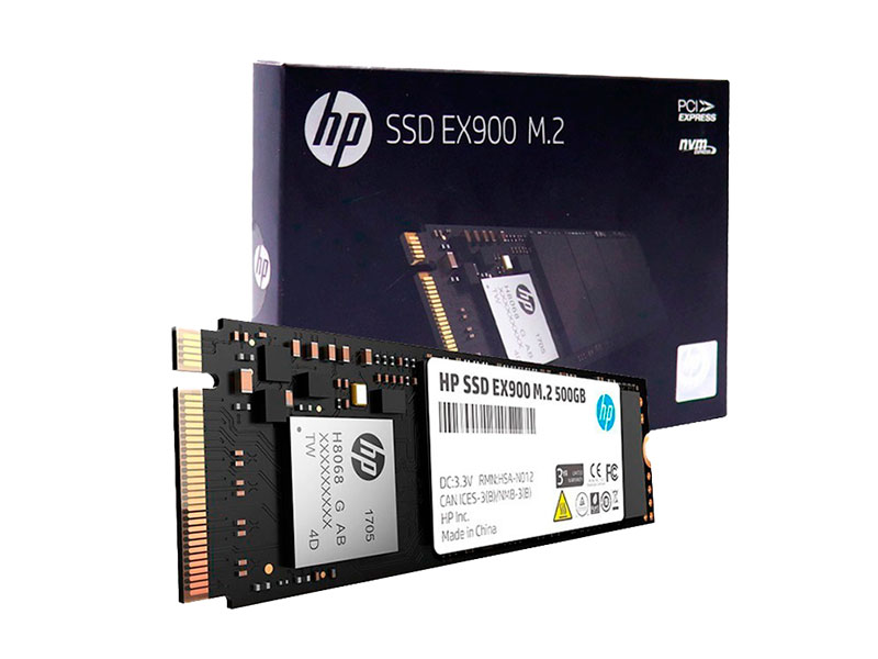 DISCO SOLIDO HP EX900, 500GB, M.2 NVME 1.3 2280, PCIE GEN 3X4 - P/N: 2YY44AA#ABB