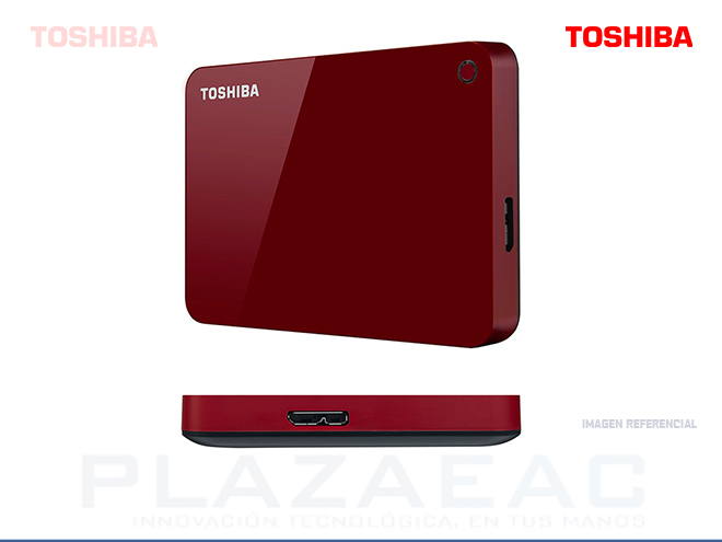 DISCO DURO EXTERNO TOSHIBA CANVIO ADVANCE, 2TB, USB 3.0, 2.5", ROJO - P/N: HD2TBTO920XR3AA