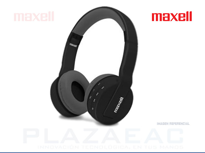 AUDIFONO MAXELL MXH-BT800, BLUETOOTH 10M AUDIO 3.5MM MICROFONO INCORPORADO BLACK- P/N: MXH-BT800