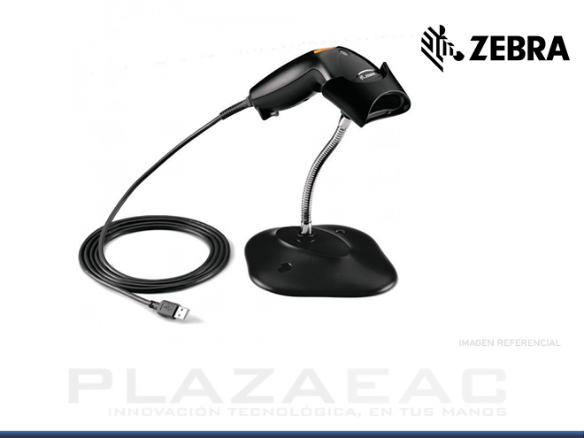 LECTOR CODIGO DE BARRAS ZEBRA LS1203, CONEXCION USB, BLACK -  P/N: LS1203-7AZU0100SR