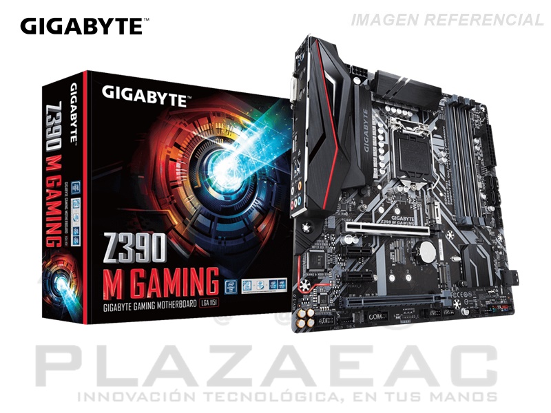PLACA GIGABYTE Z390 GAMING, LGA1151, DDR4, SATA 6.0, USB 3.1 - P/N: Z390 M GAMING