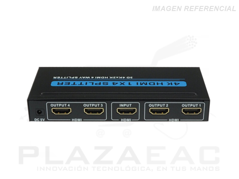 SPLITTER HDMI 4-PORT V.1.4 ALTA VELOCIDAD ULTRA HD 4K - P/N: EZCAP85026