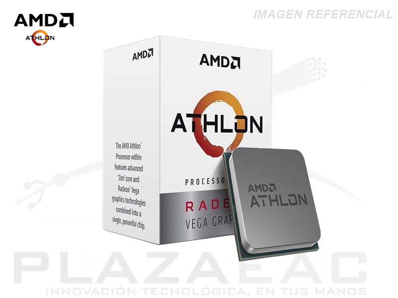 PROCESADOR AMD ATHLOM 3000G 3.5GHZ, 4MB L3, 1MB L2, 2 CORES, AM4, 14NM, 35W P/N: YD3000C6FHBOX