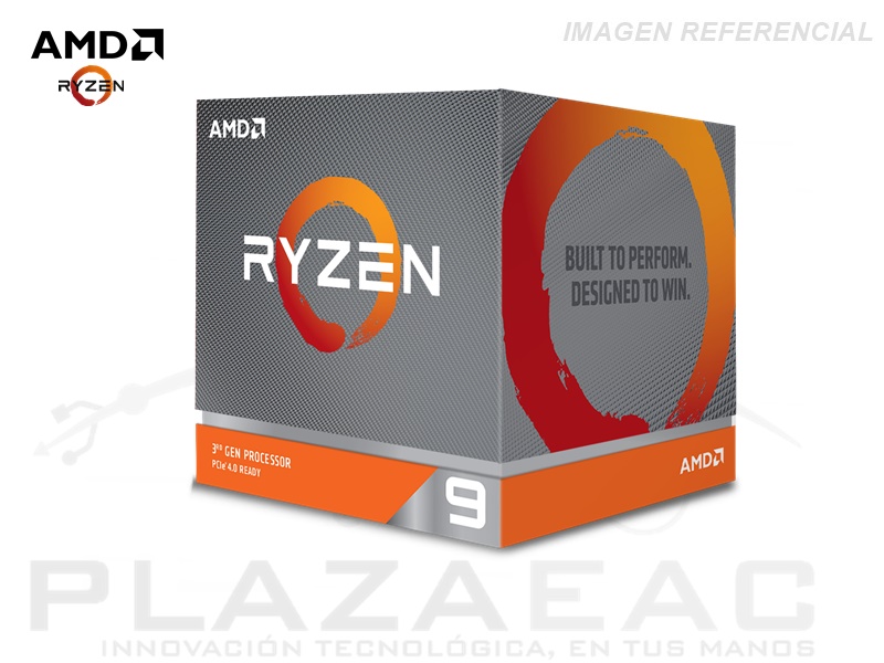 PROCESADOR AMD RYZEN 9 3900X, 3.80GHZ, 64MB L3, 12 CORE, AM4, 7NM, 105W P/N: 100-100000023BOX