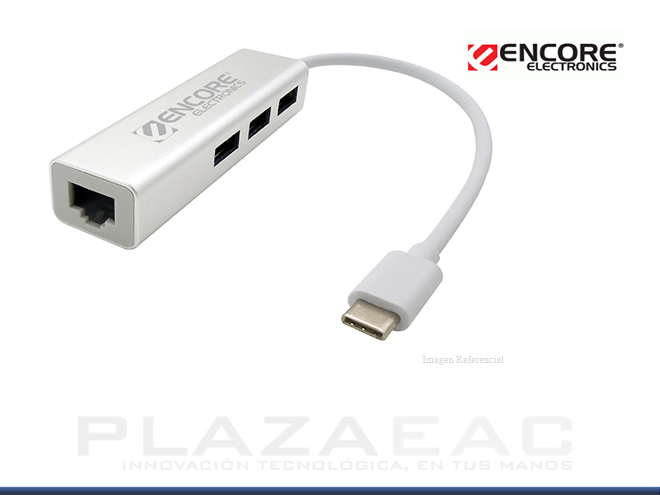 ADAPTADOR ENCORE TIPO USB 3.0  A  RJ45 GIGABIT ETHERNET - P/N: ENAD-U32RG