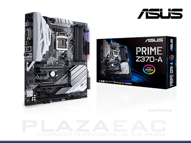 PLACA ASUS PRIME Z370-A, LGA1151, Z370, DDR4, SATA 6.0, GEN 8VA, USB 3.1 - P/N: PRIME Z370-A