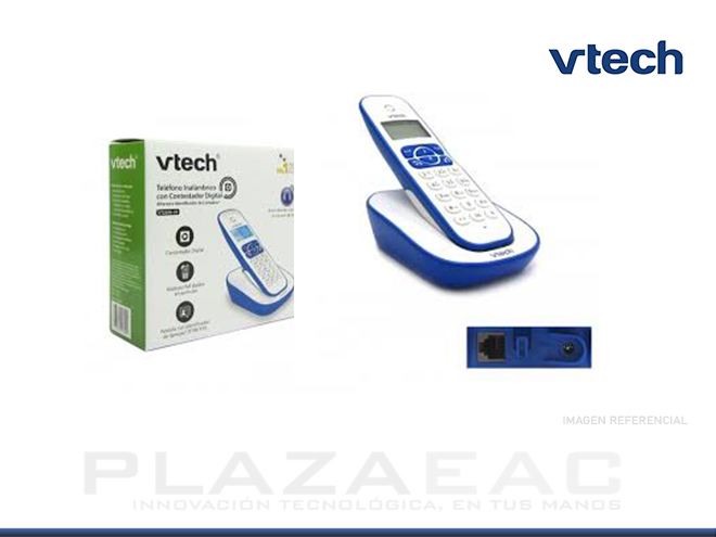 TELÉFONO DIGITAL INALÁMBRICO VTECH VT220A, 2.4 GHZ, ALTAVOZ, PANTALLA ILUMINADA. P/N: VT220A-CE