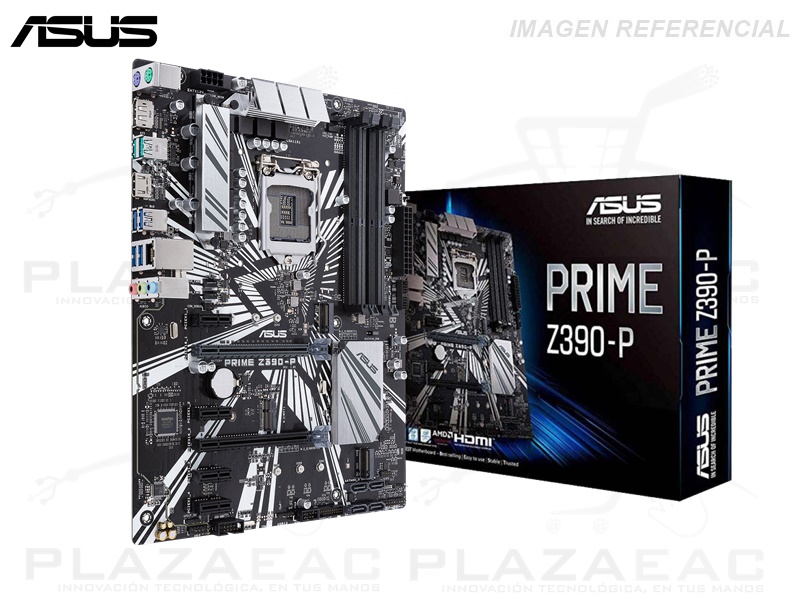 PLACA ASUS PRIME Z390-P, DDR4, GEN 9NA/ 8VA, LGA1151, SATA 6.0, USB 3.1 - P/N: PRIME Z390-P