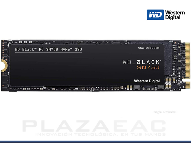 DISCO SOLIDO INTERNO, WESTERN DIGITAL BLACK SN750, 250GB, NVME PCIE 8MM. 3100 MB/S. P/N: WDS250G3X0C