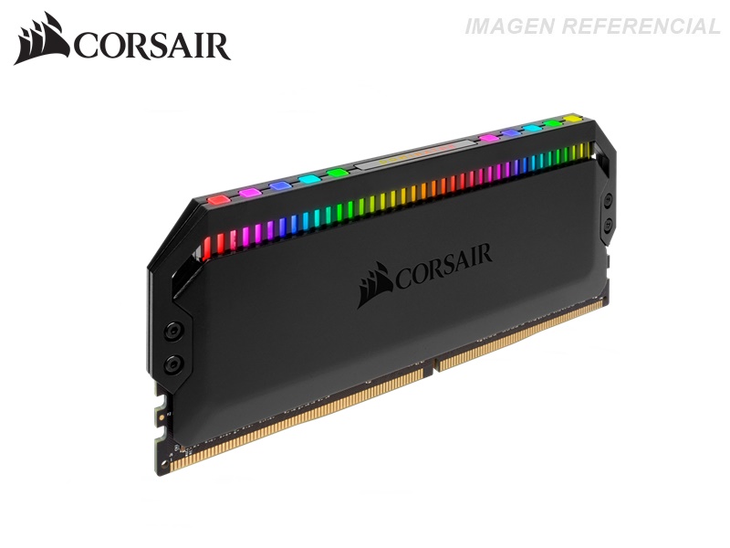 MEMORIA RAM CORSAIR DOMINATOR RGB, 16GB (2 X 8GB), DDR4, 3200 MHZ, PC4-25600, CL-16, 1.35V - P/N: CMT16GX4M2C3200C16