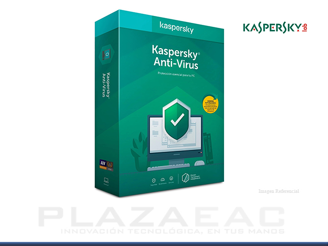 ANTIVIRUS KASPERSKY 1 PC, (2X1) LICENCIA 1 AÑO P/N: 7709015390597