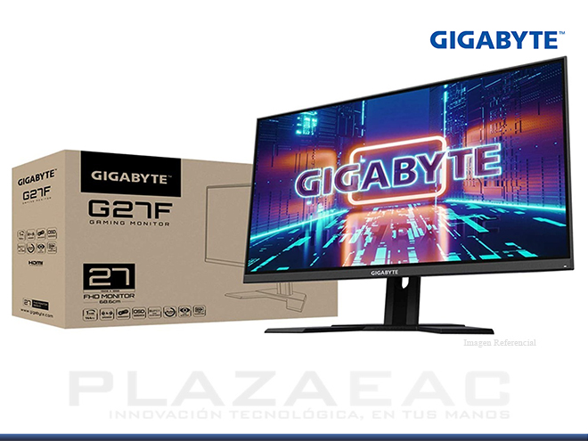 MONITOR GIGABYTE G27F 27" GAMING IPD, FULL HD 1920 X 1080, 144HZ, 2 HDMI/DIPLAYPORT, 1MS - P/N: G27F-SA