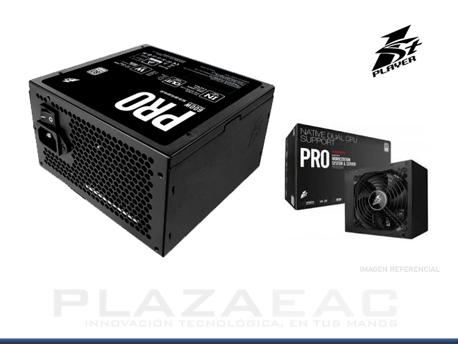 FUENTE DE PODER 1STPLAYER NATIVE DUAL CPU SUPPORT PRO 600W,230V, 80 PLUS WITHE - P/N: PS-600EUW