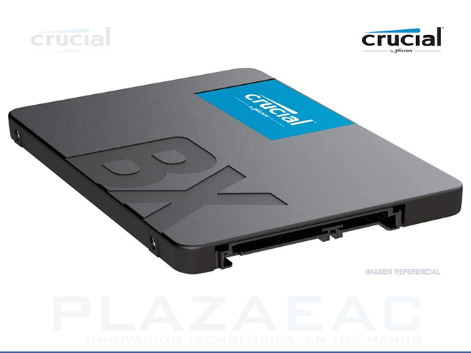 DISCO SOLIDO INTERNO CRUCIAL BX500 1TB, 540 MB/S, SATA 6.0 GB/S, 2.5"/7 MM,  - P/N: CT1000BX500SSD1