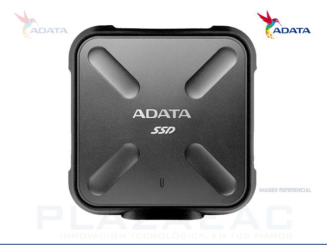 DISCO SOLIDO EXTERNO ADATA SD700, 512GB, USB 3.2, COLOR NEGRO - P/N: ASD700-512GU31-CBK