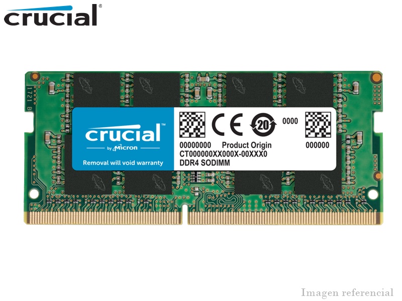 MEMORIA RAM SODIMM CRUCIAL DDR4 8GB 2666MHZ, 1.2V CL19 - P/N: CT8G4SFRA266