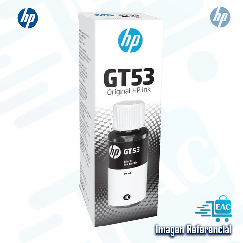 TINTA HP GT53 GT51 GT51XL BLACK 90ML, P/HP SMART TANK 115, 318, 319, 315, ,410, 415, 517, 530, 533, 615, 618, 4000 PG - P/N:1VV22AL