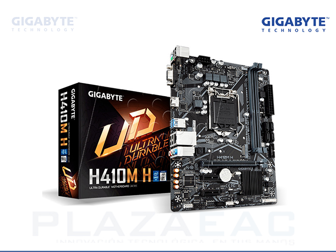 PLACA GIGABYTE H410M H LGA1200 GEN10TH, DRR4, HDMI/DVI-D/D-SUB,SATA 6.0GB/S, USB 3.2- P/N: H410M H