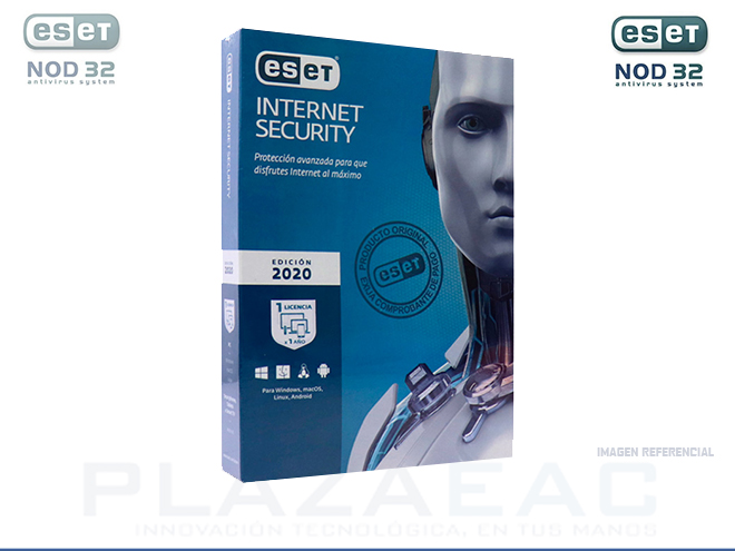 ANTIVIRUS ESET INTERNET SECURITY, 1PC, EDICION 2020 - P/N: S11020159
