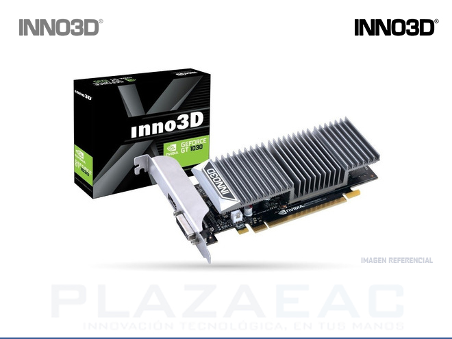 TARJETA DE VIDEO INNO3D GEDORCE GT 1030, 2GB, GDDR5, PCI-E 3.0 - P/N: N1030-1SDV-E5BL