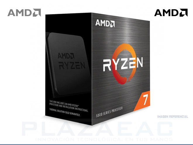 PROCESADOR AMD RYZEN 7 5800X, 3.80GHZ, 32MB L3, 8 CORE, AM4, 7NM, 105W - P/N: 100-1000000063WOF