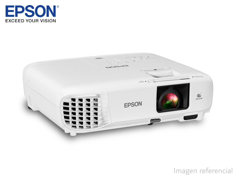 PROYECTOR EPSON POWERLITE E20 3400 LÚMENES, 1024X768, XGA, VGA X 2 / HDMI X 1 / VIDEO RCA / AUDIO RCA- P/N:V11H981020