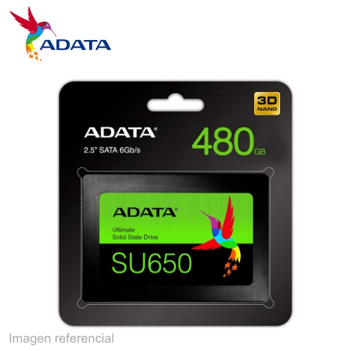 DISCO SOLIDO INTERNO ADATA SU630, 480GB, LECT. 520MB/S/ ESCRIT. 450MB/S, SATA 6GB/S, 2.5" - P/N: ASU630SS-480GQ-R