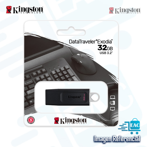 MEMORIA USB KINGSTON 32GB, DATATRAVELER EXODIA, USB 3.2 - P/N: DTX/32GB