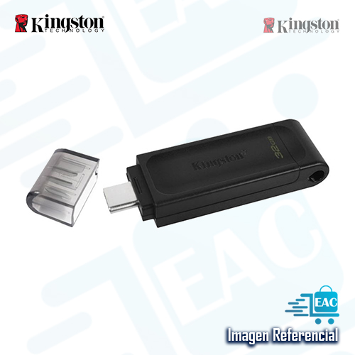 MEMORIA USB KINGSTON 32GB, DATATRAVELER DT70, TYPE-C 3.2 - P/N: DT70/32GB