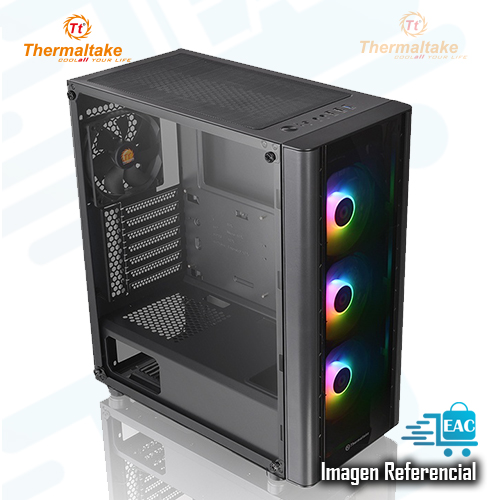 CASE THERMALTAKE V250 TG ARG, S/FUENTE MID-TOWER, CHASSIS NEGRO - P/N: CA-1Q5-00M1WN-00