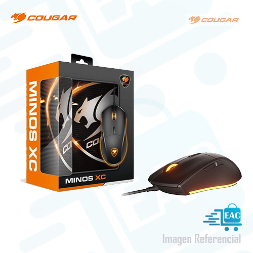 MOUSE COUGAR MINOS XC GAMING 4000 DPI, GEAR COMBO + PAD MOUSE 260X210, USB - P/N: CGR-MINOS XC