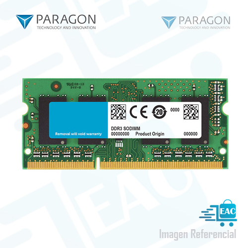 MEMORIA RAM SODIMM PARAGON HOMOLOGADA 8GB, DDR4 2400MHZ - P/N: PR2400-8G200